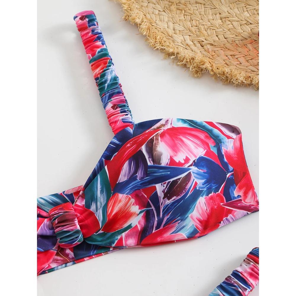Sexy Bandeau Bikini Women's Swimsuit 2025 Two-piece Swimwear Thong Bikinis Set Female Bathing Suit Woman Swimming for Beach Wear
