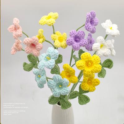 Cute Crochet Flower Bouquet Knitted Flowers Flores Tejidas A Crochet  Home Decor Mother's Day Bouquet