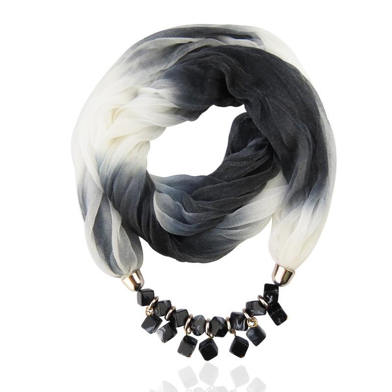 Women fashion Scarf Multi-style Jewelry Necklace Gradient Scarf Lady fashion Accessories