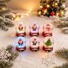 Christmas Water Globe Ornament with LED Light and Falling Snow Effect, Mini Holiday Display Accent in Glass Globe, Movable Shelf Accent, Random Style