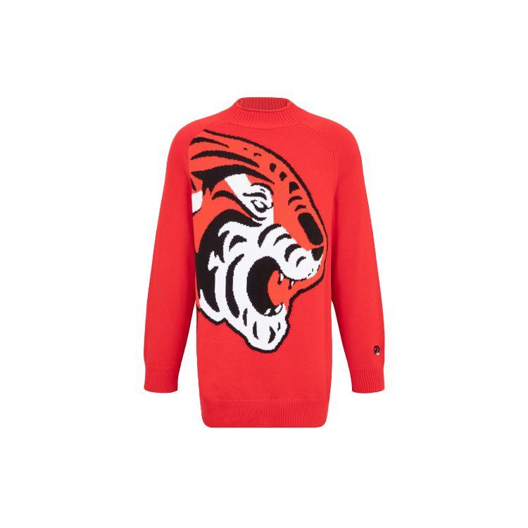 Calvin Klein Tiger Year Limited Edition Tiger Head Jacquard Crew Neck Sweater Unisex Sweater Red J400119-XAT