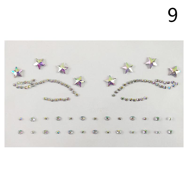 3D Sticker Eyes Face Decoration Stickers Ball Party Makeup Tool Diamond Masquerade Temporary Tattoo Diy Stickers