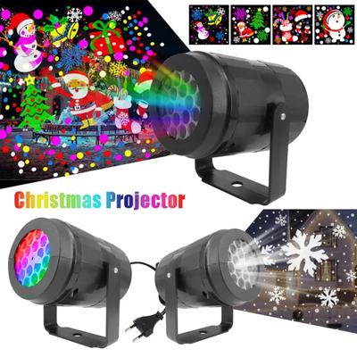 Luzes de projetor de Natal ao ar livre lâmpada de projeção de LED para feriados à prova d'água decoração de Natal floco de neve luz laser festa luzes de palco