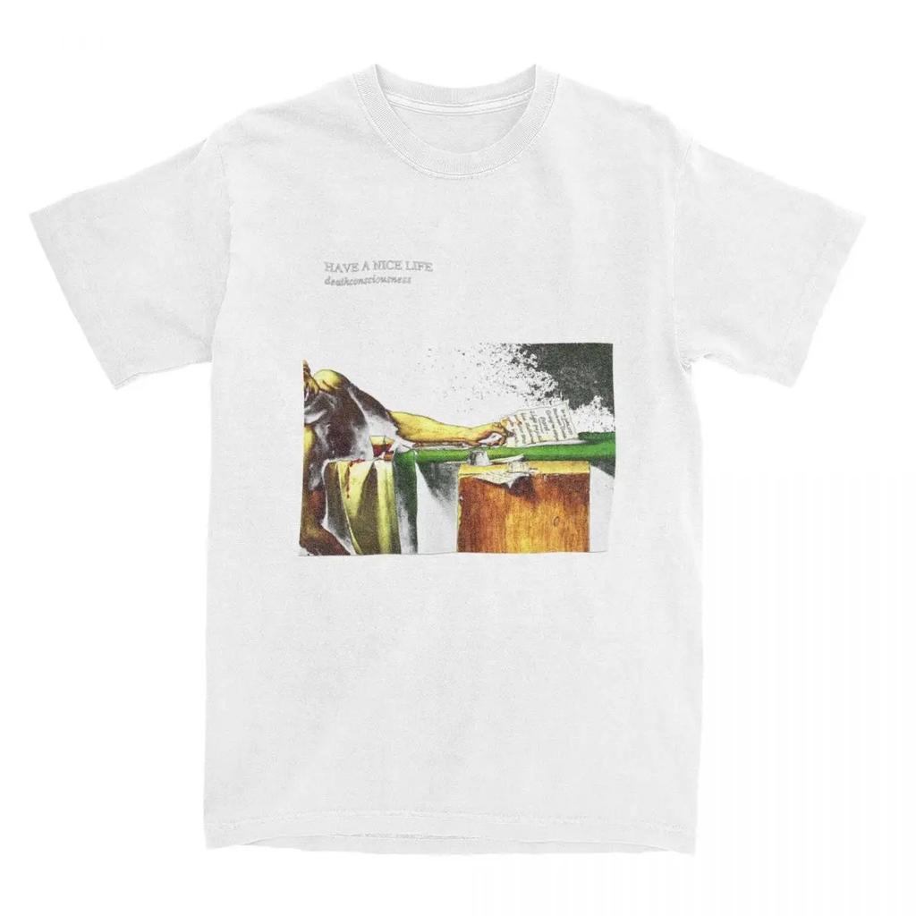 Have A Nice Life Deathconsciousness T Shirts Vintage Streetwear Cotton Short Sleeve Unisex Unisex Amusing Harajuku Daily Unisex Tops