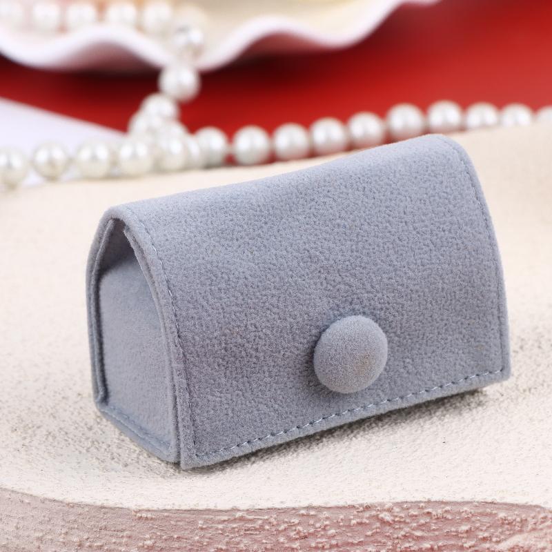 Soft Velvet Jewelry Pouch Mini Portable Ring Bag Jewelry Case With Snap Button For Earrings Wedding Party Travel Gift Packaging
