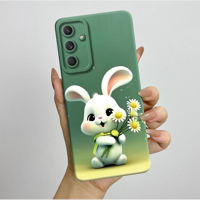 Phone Cover For Samsung Galaxy M35 5G Bumper Silicone Shockproof Pretty Butterfly Flowers Case Coque For Galaxy M 35 M55 Funda
