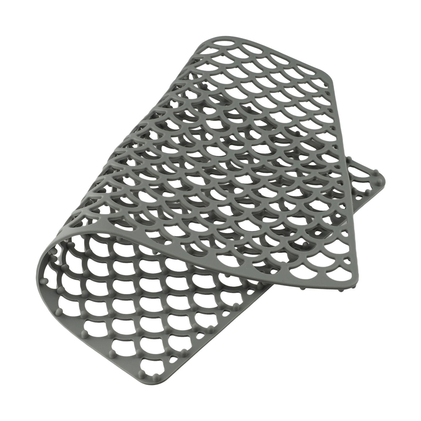 Food Safe Mat 4231cm Sink Protector Grid Dishwasher Safe Easy To Clean Effective Drainage Flexible Design Non-Slip Is black 3990₽