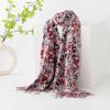 New Soft and Warm Imitation Cashmere Vine Printed Tassel Scarf High End Women's Scarf Shawl