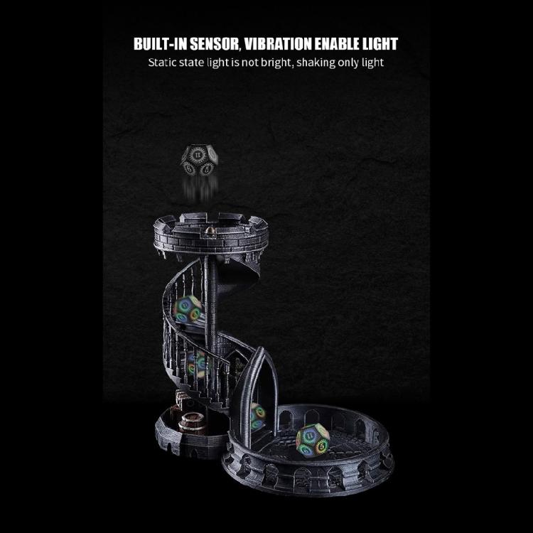 7 Pcs Rechargable Glowing Polyhedral Dices LED Light Electronic Dices Easy Use