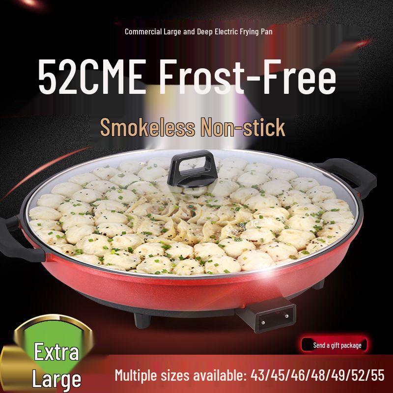 Multi-Function Electric Griddle: Large Non-Stick Deep Commercial Flat Pan