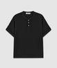 Eoneolleokodeu Waffle Henley Neck Short Sleeve T-Shirt (2 Colors)