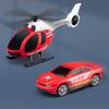 Simuation Engineering Truck Trailer Model Car Helicopter Set Boy Diecast Vehicle Car Toy For Boys Girls Kids