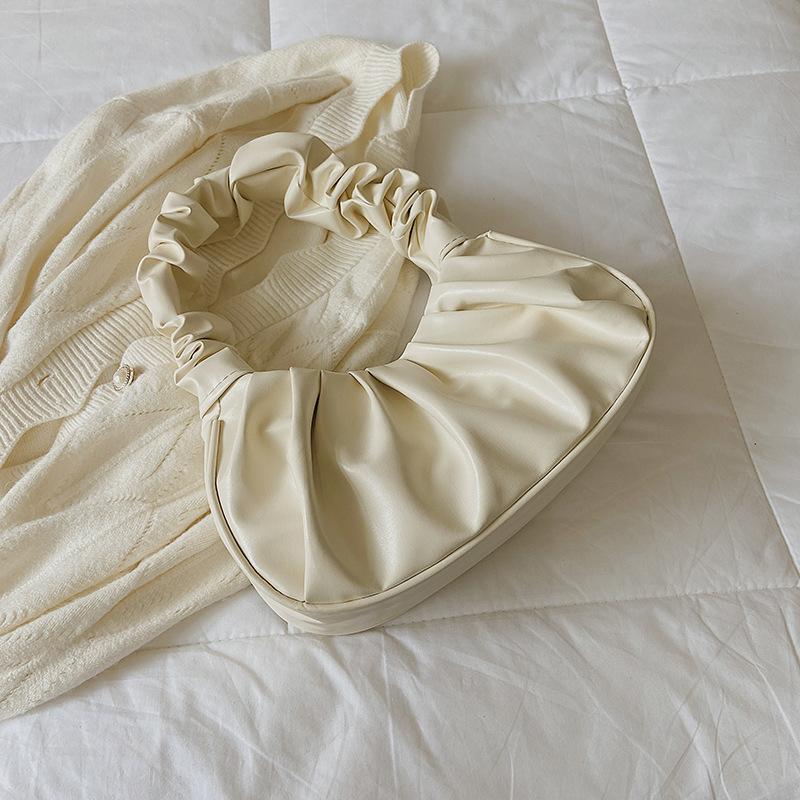 Bag Women's New One Shoulder Dumpling Bag Bag Fashion Cloud Bag Folded Portable Underarm Bag