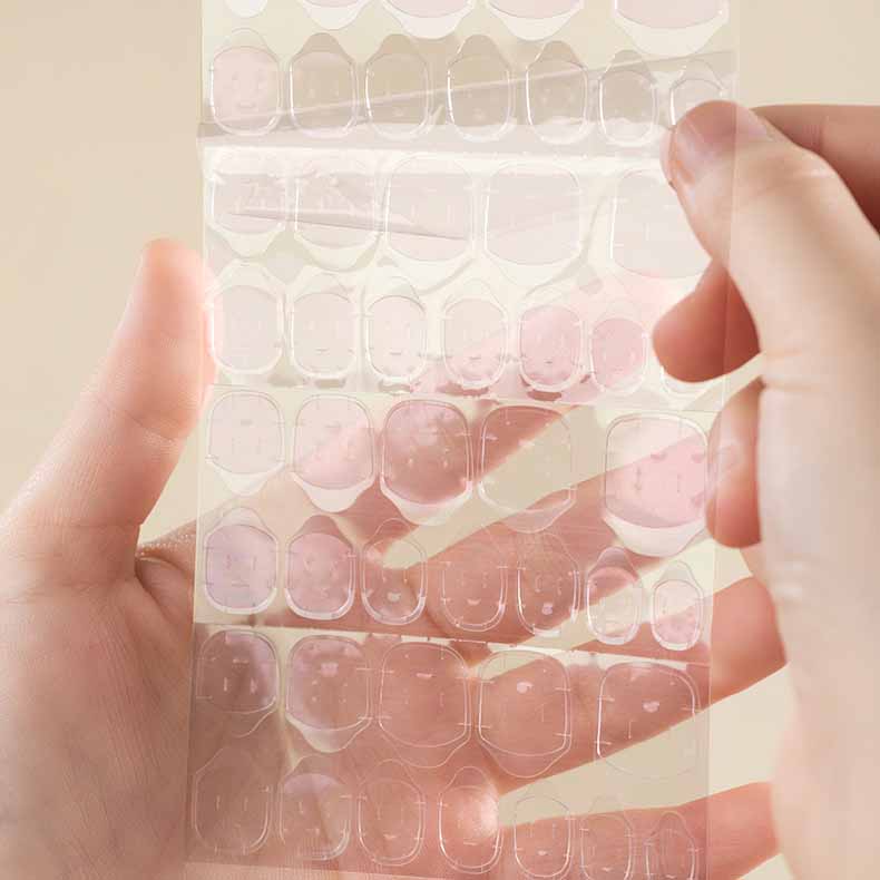 120/240PCS Jelly Waterproof Double-Sided Transparent Nail Tape Ultra Thin Strong Hold Invisible Damage-Free Removable for Fake Nails
