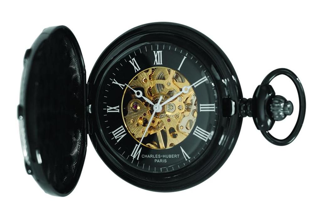 Charles Hubert DWA080 Mechanical Skeleton Pocket Watch with Movement Men's Hand-Wound