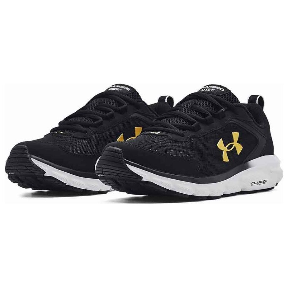 Under Armour Men Charged Assert 9 CN Black Yellow Running Shoes 3025705-007