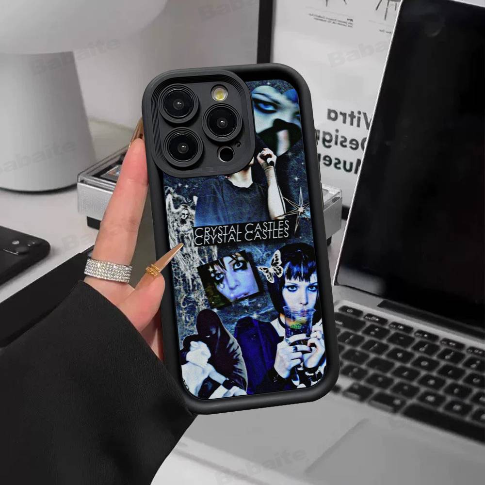 Electronic Band Crystal Castles Phone Case For IPhone 17 16 15 14 13 12 11 Pro Max Plus Silicone Shockproof Case