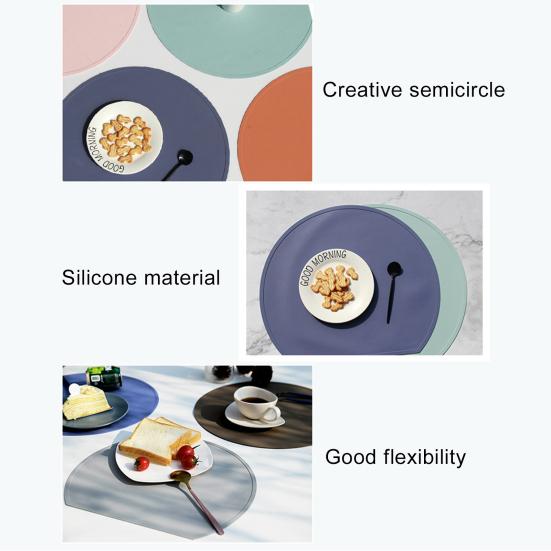 Nordic Style Heat Resistant Soft Silicone Placemat Restaurant Dining Table Mat
