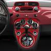 11Pcs Red Carbon Fiber Interior Central Console Cover Trim For Fiat 500 Type A