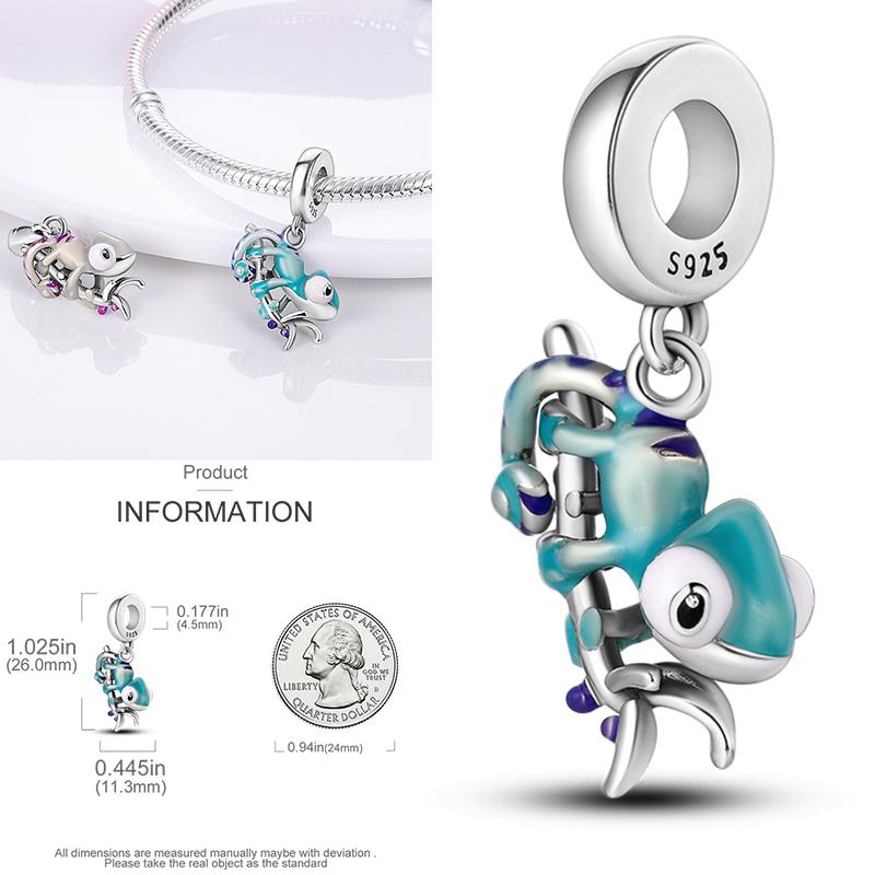 Neuer 925er Silber Kaktus Kleeblatt Anhänger Frühlingsgrüne Serie Perlenanhänger Für Original Perlenarmband DIY Schmuck