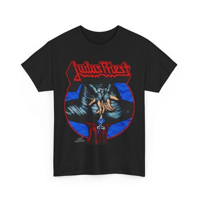 Maglietta Judas Priest, T-Shirt Musica Rock, Abbigliamento Concerto Metal, Regalo per Amante della Musica
