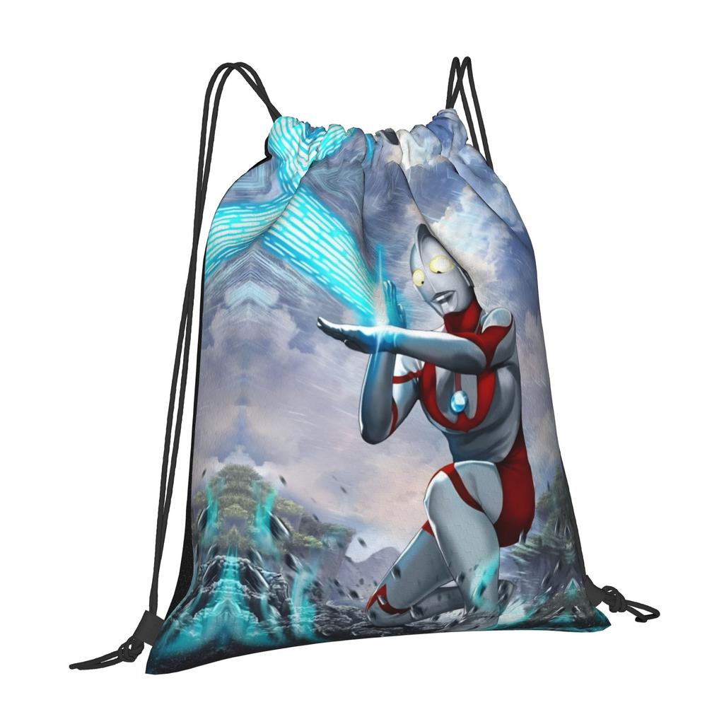 Custom Ultramans Drawstring Bags Men Women Foldable Sports Gym Sackpack Anime Training Storage Backpacks