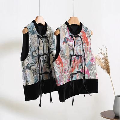Women's Jacquard Vest Has a Versatile Temperament. This Year's Popular Button-up Top Design Sense