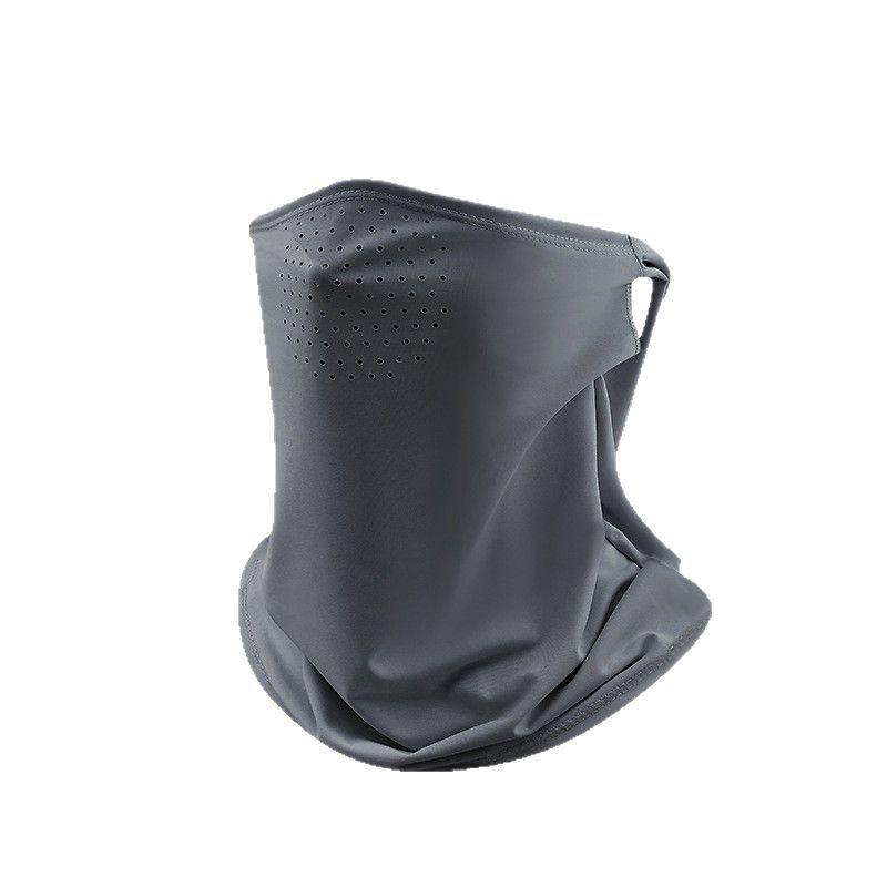 Men's Ice Silk Sunscreen Neck Gaiter: Cycling, Fishing, and Outdoor Full Face Cover with Ear Loops.