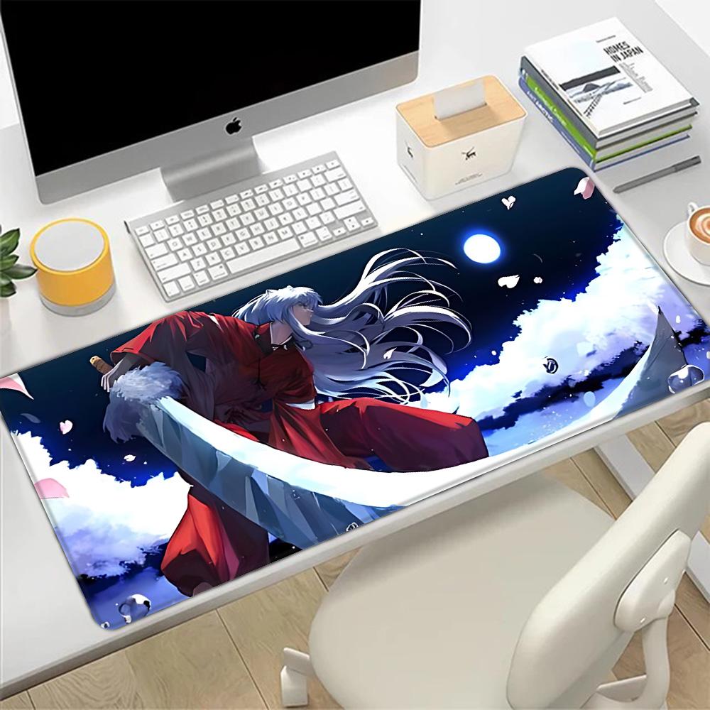 Anime Inuyasha Mousepad HD Printing Computer Gamers Locking Edge Non-slip Mouse Pad XXL90x40cm Keyboard PC Desk Pad