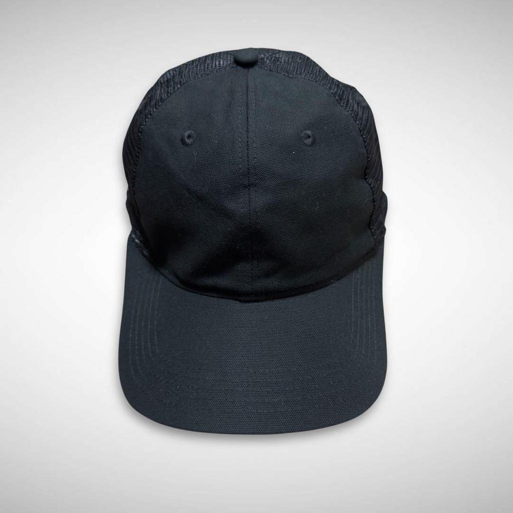 [USED] Carhartt Black Duck Mesh Cap, Solid Black Hat, Carhartt Snapback