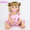 BZDOLL 55cm Full Silicone Reborn Baby Doll Toy Girl Boneca Vinyl Newborn Princess Toddler Bebe Alive Birthday Gift Shower Toy