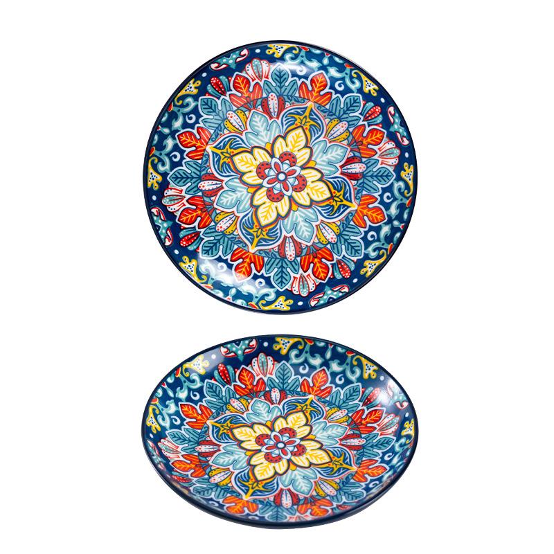 16cm Ceramic Plate Household Small Plate Fruit Plate Dessert Plate Flat Plate Bone Spit Plate