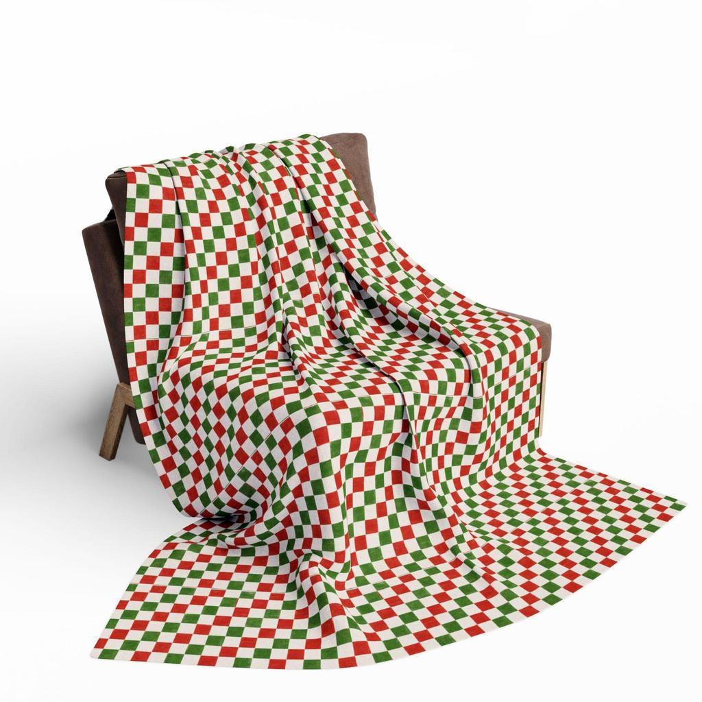 Merry Mod- Cozy Holiday Arctic Fleece Blanket, Festive Throw Blanket, Christmas Decor, Winter Gift, Warm Snuggle Blanket