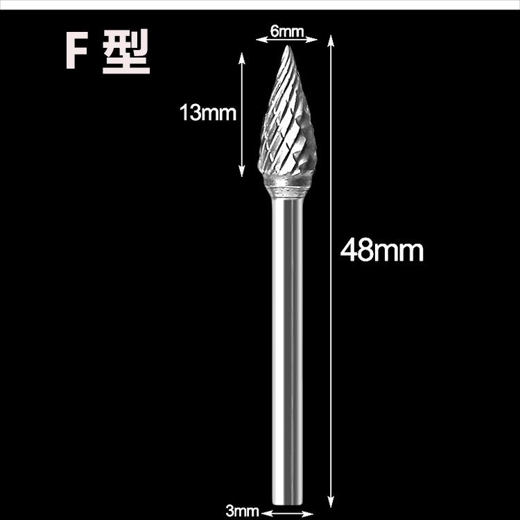 Kõvasulamist volframist terasest lihvimispea kaheteraline pöörlev viilifreespea puidutöötlemislihvimispea juur nikerdus nikerdusnuga