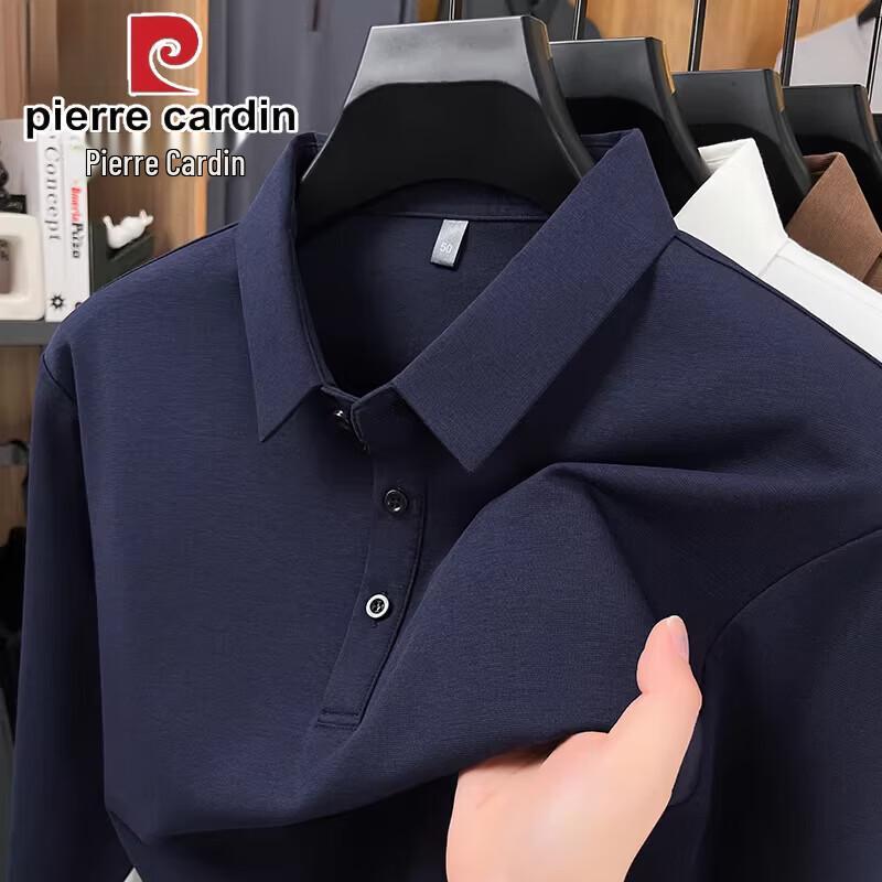 Pierre Cardin Men's Business Casual Long Sleeve Polo Shirt
