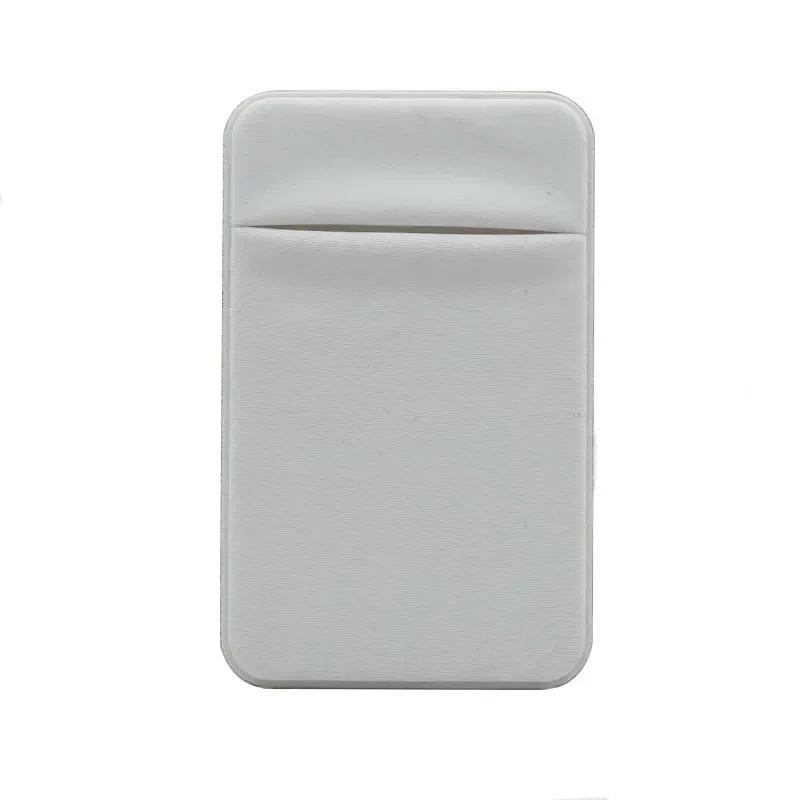 1PC Fashion Elastic Cloth Cell Phone Card Holder Mobile Phone Wallet Case Credit ID Card Holder Adhesive Sticker Pocket