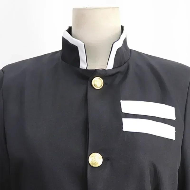 Anime Demon Slayers Kimetsu No Yaiba Cosplay Costume Top Jacket Pants Black Team Uniform Unisex Halloween Clothes