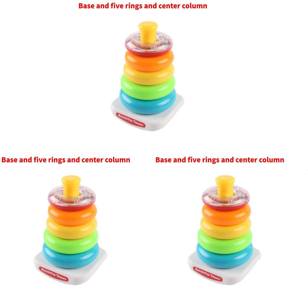 New Classic Baby Toy Set Ring Tower With Wobbly Function Stacking Fun Plastic/plastic 21.5*12.5*13.5