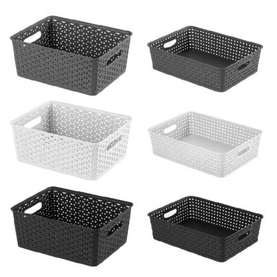 Cesto Organizador Tecido para Economia de Espaço Cesto de Armazenamento Elegante Tecido à Mão Recipiente para Economia de Espaço para Liberação da Bagunça Viver