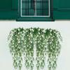 2Pcs Artificial Hanging Flowers,UV-Resistant Fake Hanging Plants Flower Bouquet Hanging Vine Plants Drooping Plants
