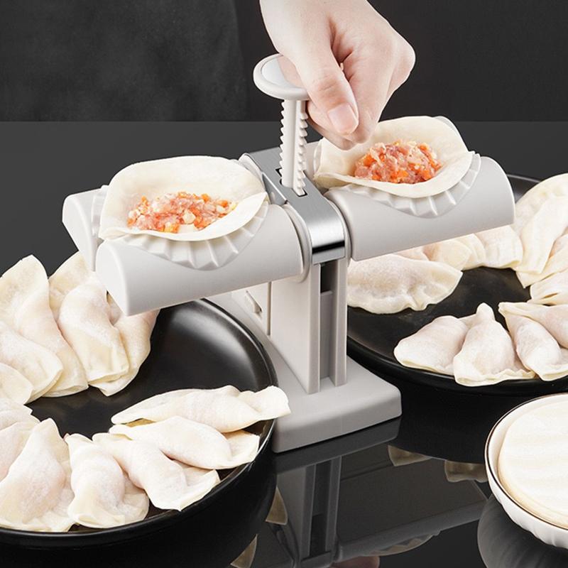 Dumpling Maker Machine Household Double Head Automatic Dumpling Mould Empanada Maker Press Potsticker Hand Pie Maker Kitchen