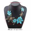 N11118 Personality Trend Enamel Drip Glaze Flower Pendant Necklace Internet celebrity ins Wind Hollow Petal Necklace