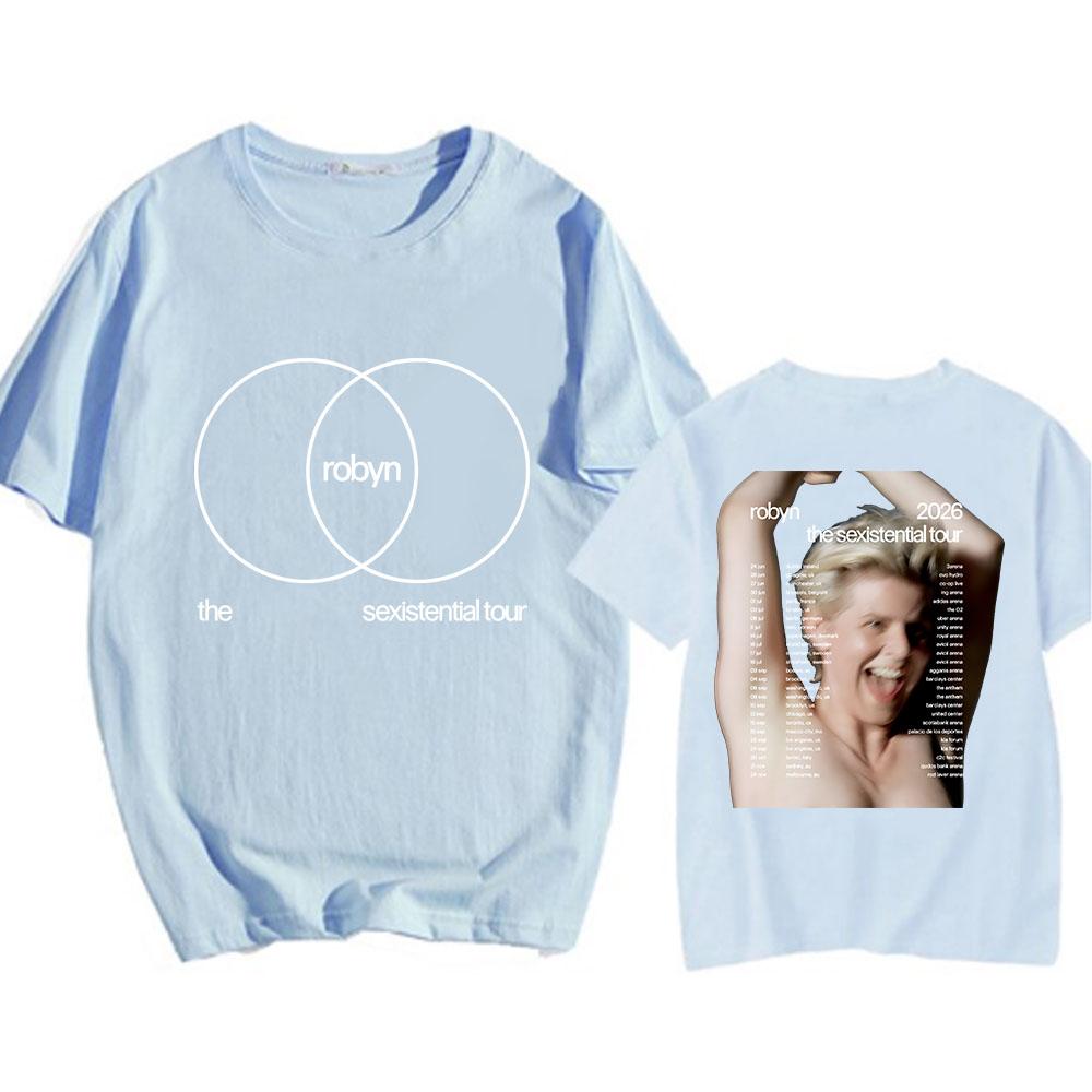 Robyn The Sexistential Tour 2026 T-shirt Summer Short Sleeve Cotton Male Tshirts O-neck Fashion Loose Men//Women Tee Print Merch