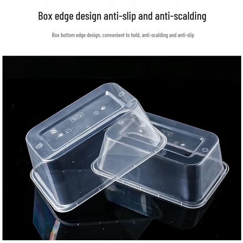 Xing Boyuan Rectangular Disposable PP Lunch Box with Lid