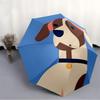 1 pièce Parapluie Automatique Ouverture/Fermeture pour Chiot Animal de Compagnie, Structure Robuste en Fer, Parapluie de Voyage Compact - Cadeau Parfait pour Femmes, Hommes, Anniversaires075