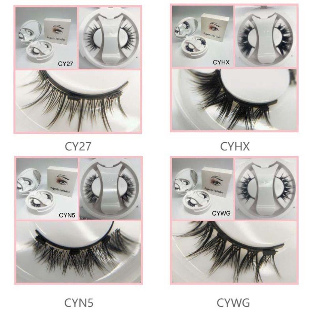 

Long Lasting Glue Free False Eyelashes Cat Eye Magnetic Eyelashes with Clip Makeup Tools CYHX
