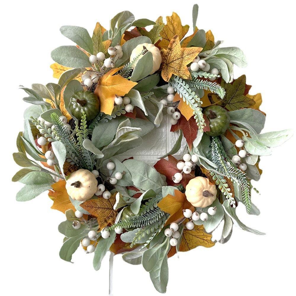 

Photo Shooting For Front Door Pumpkin Garland Autumn Wreath Simulated plant Artificial Garland