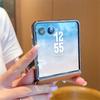 Solid Color Phone Case For Samsung Galaxy Z Flip 7 5G Leather PC Hard Shell Hinge Protective Flip7 Back Cover