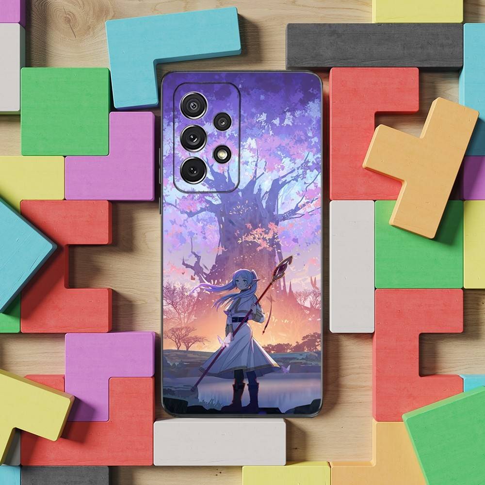 S-Sousou No F-Frieren Anime Phone Case For Samsung S25,S24,S23,S22,S21,S20,S10,Ultra,Plus,Lite,FE,Soft Silicone Black Cover