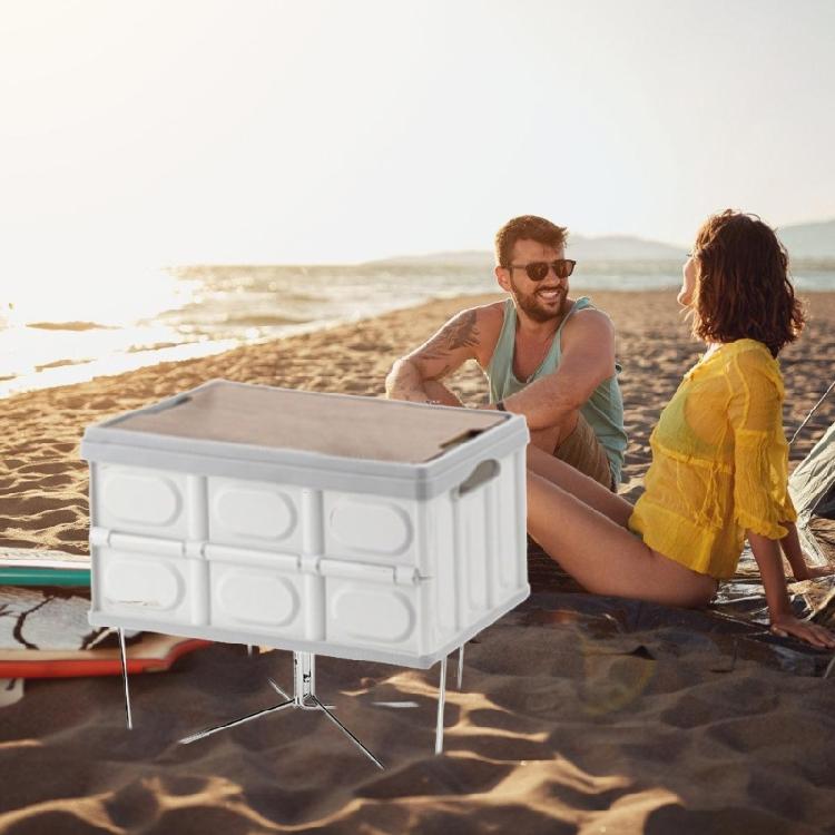 Camping Foldable Metal Stand Metal Luggage Rack Portable Folding Coolers Stand Storage Box Brackets Easy to Carry